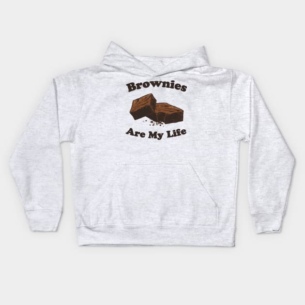 Brownies Are My Life Kids Hoodie by Hillary White Rabbit